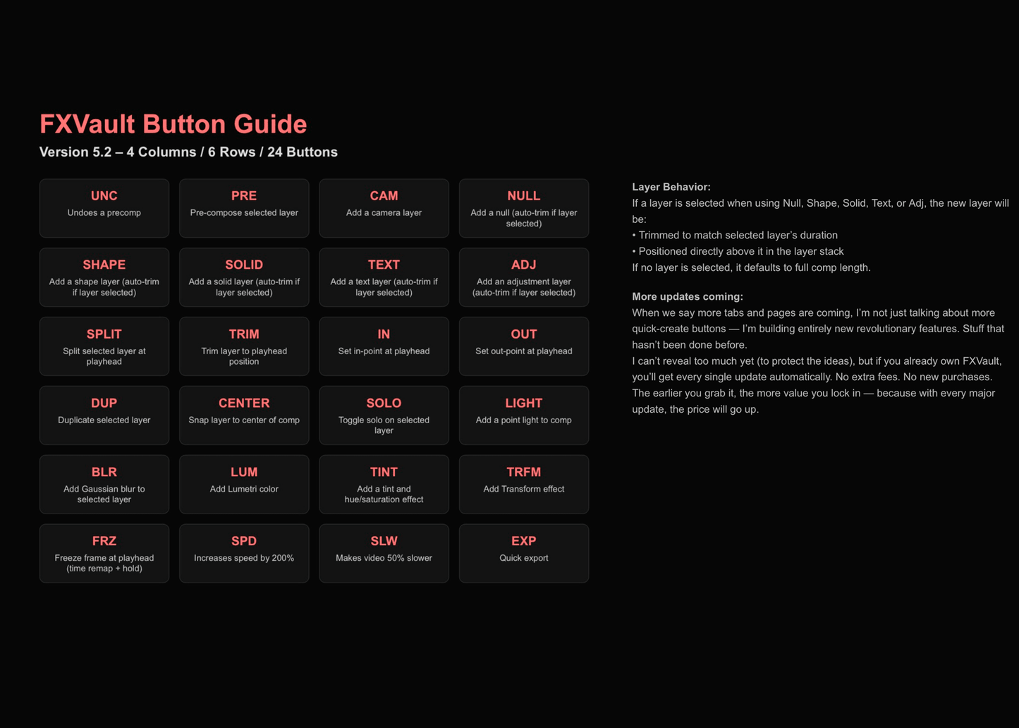 FXVAULT (AE PLUGIN)